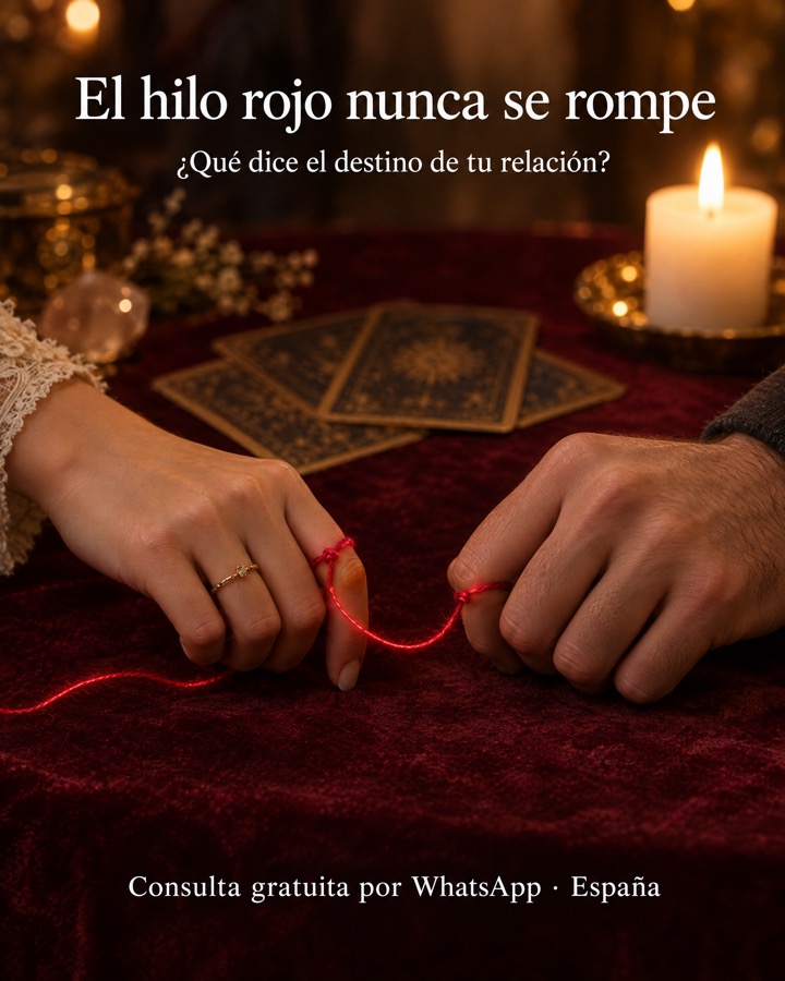 Manos con un hilo rojo