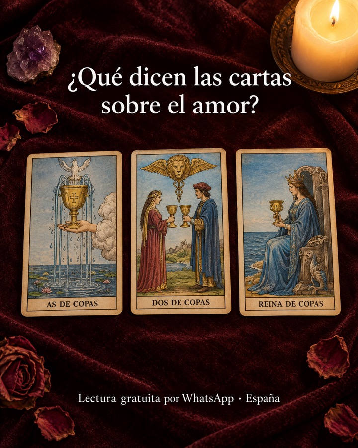 Cartas de tarot sobre una mesa